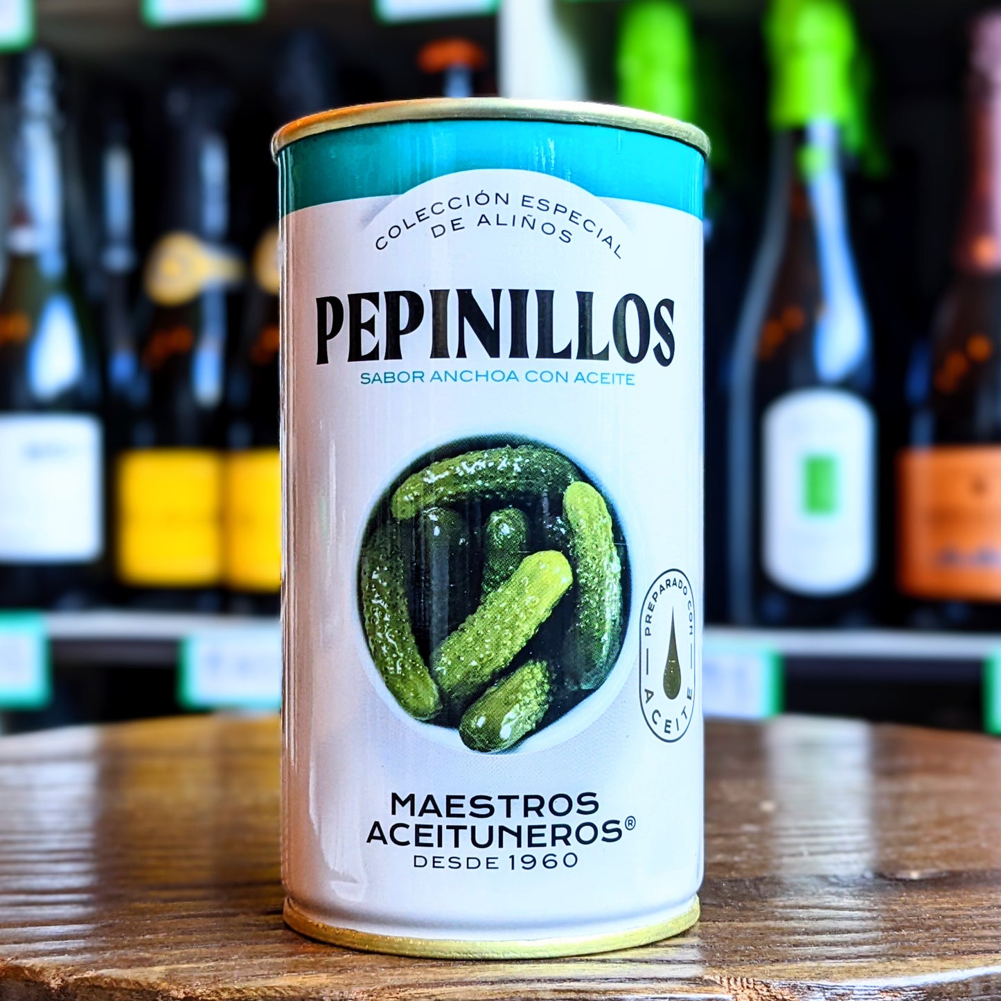 Pepinillos, Anchovy Flavoured Cornichons, Spain (350g)