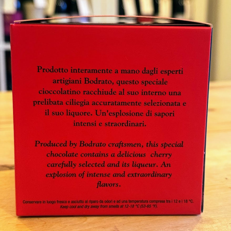 Bodrato Chocolato, Boero Chocolate Coated Cherry (200gr), Italy